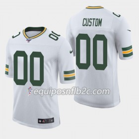 Camiseta Hombre NFL Green Bay Packers Personalizar Nike Blanco 100th
